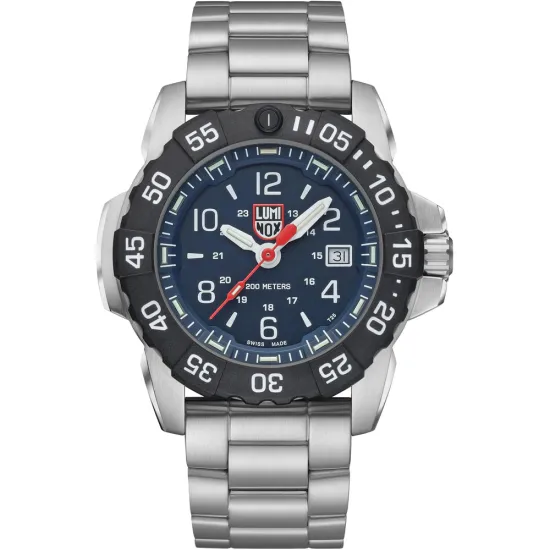 Luminox Navy SEAL Taucheruhr 3250 Series Steel silberfarben blau XS.3254.CB