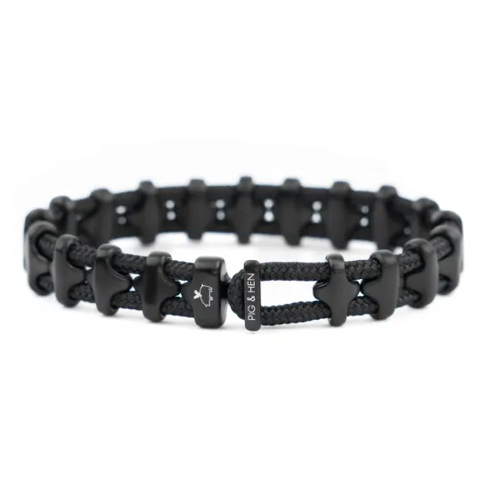 PIG & HEN Herren-Armband Bold Bob black schwarz Länge 20 cm P42-290000-L
