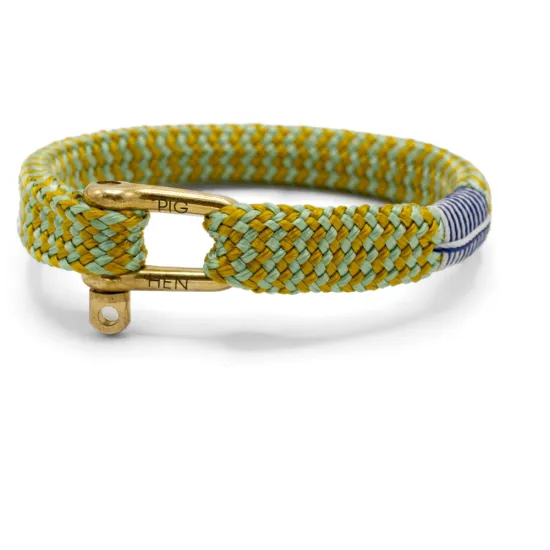 PIG & HEN Herren-Armband Sharp Simon gelb-grün Größe L