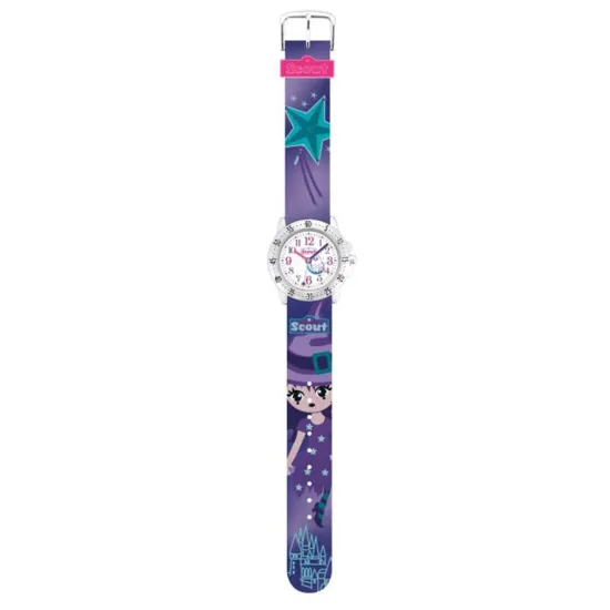 Scout Kinderuhr Action Girls Hexe lila grün 280378019