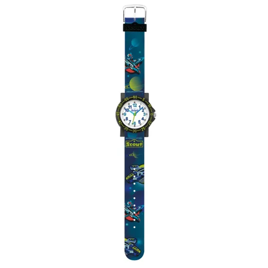 Scout Kinderuhr The IT Collection Raumschiffe Planeten blau 280375035