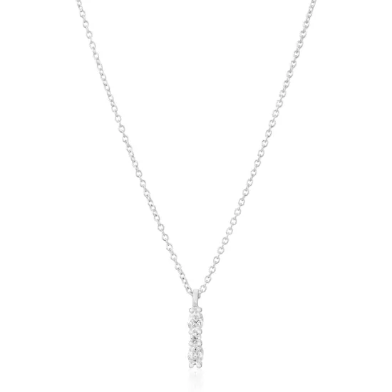 SIF JAKOBS Kette Ellera Ovale Piccolo Silber 925 mit Zirkonias SJ-N2414-CZ