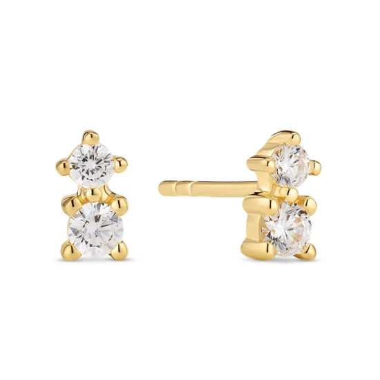 SIF JAKOBS Ohrringe Lucente Due Silber 925 vergoldet SJ-E2702-CZ-YG