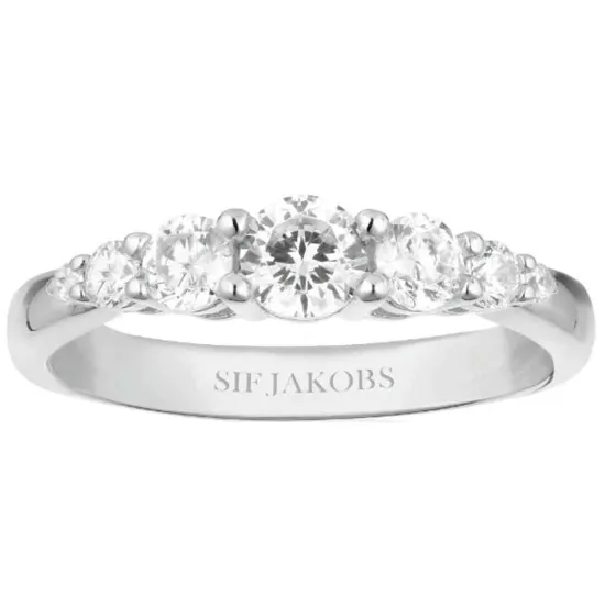 SIF JAKOBS Ring Belluno 925er Silber mit Zirkonia Gr. 56 SJ-R42126-CZ-SS-56