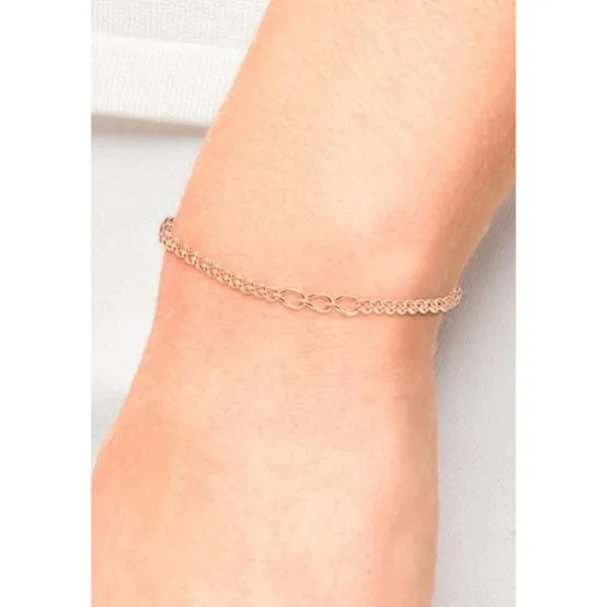 s.Oliver Armkette Panzer Glieder 925 Silber rosegoldfarben 2032897