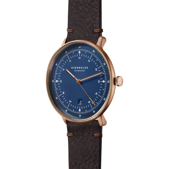 STERNGLAS Hamburg Armbanduhr dunkelblau bronze S01-HH27-VI17