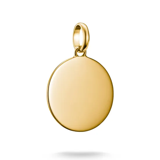 Thomas Sabo Charm Anhänger Coin groß Connect Silber 925 vergoldet CC1273-413-39