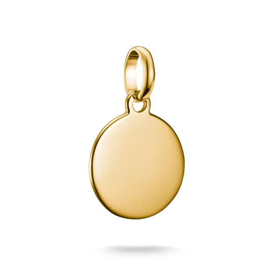 Thomas Sabo Charm Anhänger Coin Silber 925 vergoldet Connect gravierbar CC1271-413-39