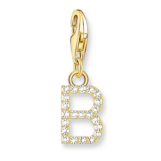 Thomas Sabo Charmista Anhänger Silber 925 vergoldet B mit Zirkonias 1965-414-14