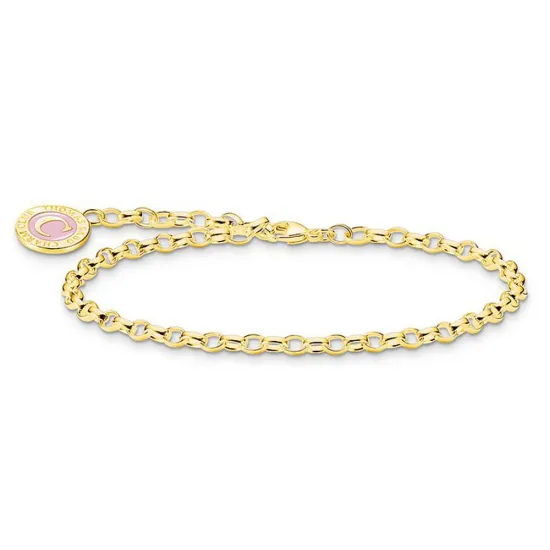 Thomas Sabo Charmista Armband Carrier Silber 925 vergoldet rosa 19 cm X2088-427-39-L19