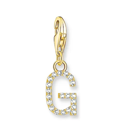 Thomas Sabo Charmista Charm Anhänger Silber 925 vergoldet Buchstabe G 1970-414-14