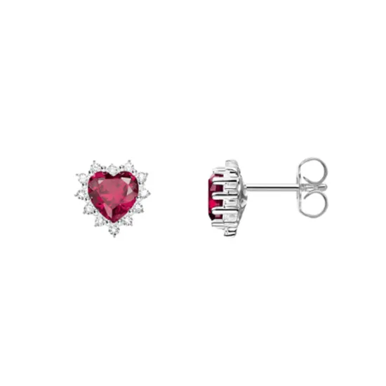 Thomas Sabo Ohrringe Romance Silber 925 rotes Herz H2315-013-10