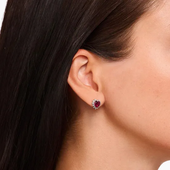 Thomas Sabo Ohrringe Romance Silber 925 rotes Herz H2315-013-10