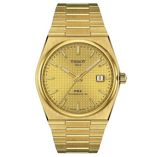 Tissot Automatikuhr PRX Powermatic 80 goldfarben 40 mm T137.407.33.021.00