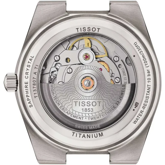 Tissot Automatikuhr PRX Titan Powermatic 80 silberfarben T137.807.44.061.00