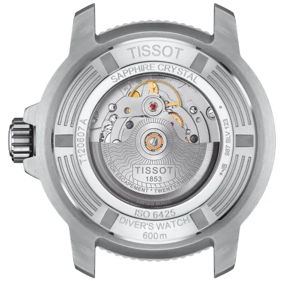 Tissot Automatikuhr Seastar 2000 Power 80 blau schwarz silberfarben T120.607.11.041.00