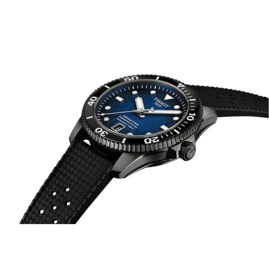 Tissot Automatikuhr Seastar1000 Powermatic 80 40 mm schwarz blau T120.807.37.041.00