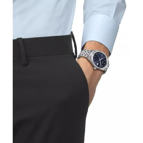 Tissot Ballade Herrenuhr Quarz silberfarben blau 40 mm T156.410.11.041.00