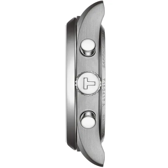 Tissot Chronograph PR 100 silberfarben eisblau mit Edelstahlband T150.417.11.351.00