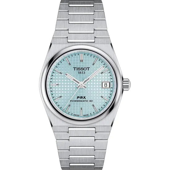 Tissot Damen Automatikuhr PRX Powermatic 80 hellblau Edelstahl 35mm T137.207.11.351.00