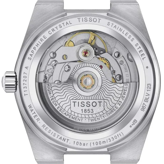 Tissot Damen Automatikuhr PRX Powermatic 80 hellblau Edelstahl 35mm T137.207.11.351.00