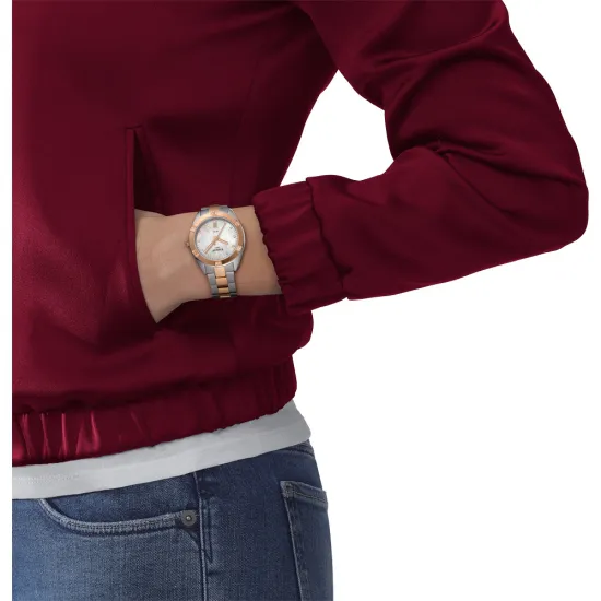 Tissot Damenuhr PR100 Sport Chic Lady silber rosegoldfarben T101.910.22.116.00