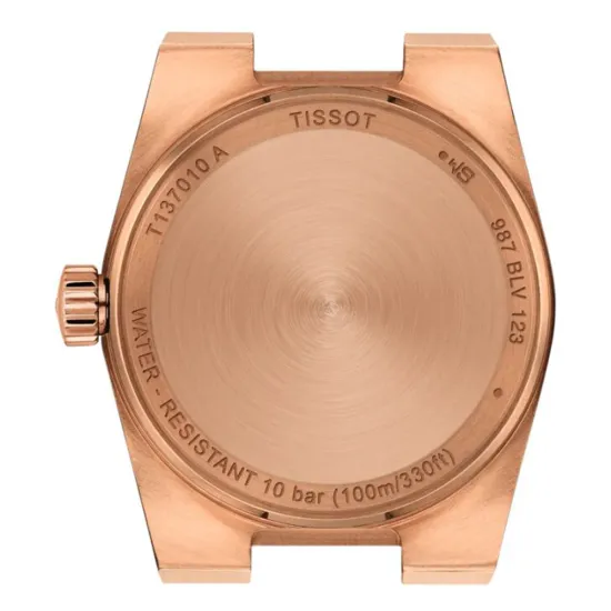 Tissot Damenuhr PRX Gehäuse 25 mm rosegoldfarben mit Diamanten T137.010.33.506.00