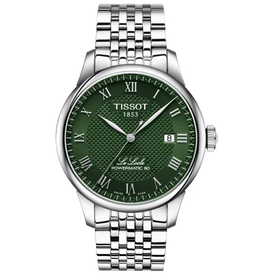 Tissot Herrenuhr Automatik Le Locle Powermatic 80 Zifferblatt grün T006.407.11.093.00