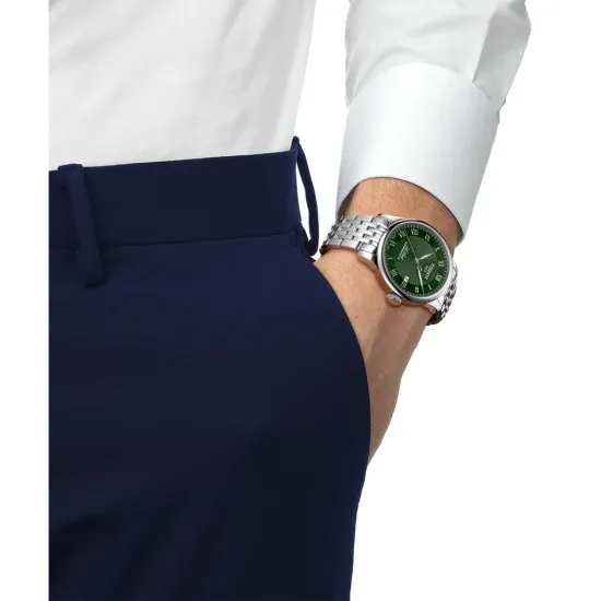 Tissot Herrenuhr Automatik Le Locle Powermatic 80 Zifferblatt grün T006.407.11.093.00