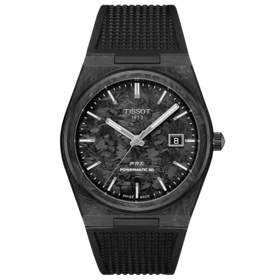 Tissot Herrenuhr Automatik PRX Powermatic 80 40 mm Carbon schwarz T137.907.97.201.00