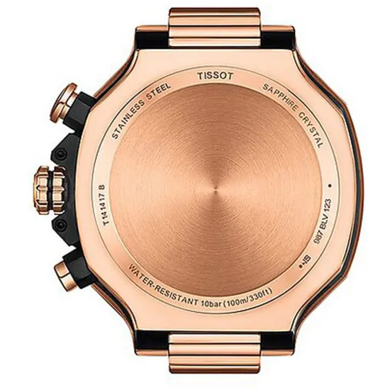 Tissot Herrenuhr T-Race Chronograph Quarz rosegoldfarben schwarz T141.417.37.051.00