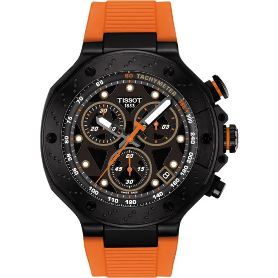 Tissot Herrenuhr T-Race Chronograph Quarz schwarz orange T141.417.37.051.02