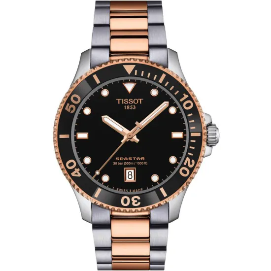 Tissot T-Sport Seastar 1000 Quarz silberfarben rosegoldfarben schwarz 40 mm T120.410.22.051.01