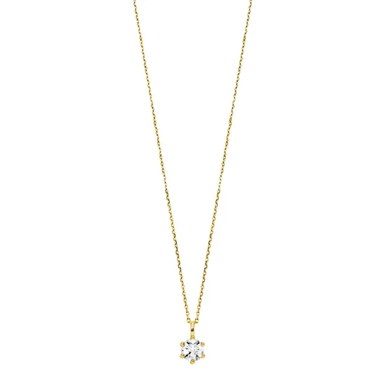 White Sense Anhänger 585 Gelbgold mit Labgrown Diamant 5,10 mm 4.51.4.2037