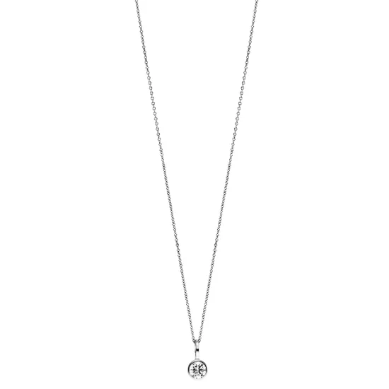 White Sense Anhänger 585 Palladium Weissgold mit Labgrown Diamant 4 mm 4.52.4.2033