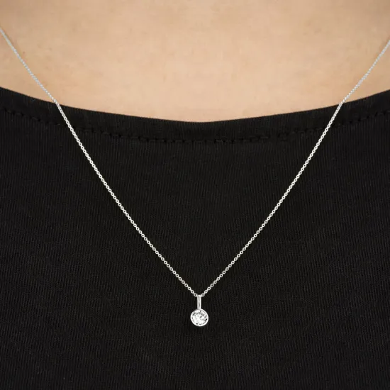 White Sense Anhänger 585 Palladium Weissgold mit Labgrown Diamant 4 mm 4.52.4.2033