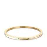 BERING Armreif Arctic Symphony Edelstahl goldfarben mit Zirkonias und Emaille weiss 658-2127-170