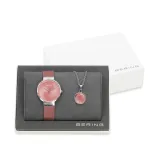 BERING Charity Set Uhr Milanaiseband rosa Kette mit Anhänger rosa 19031-989-GWP