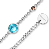 BERING Damenarmband Edelstahl glänzend mit bunten Steinen 18 cm 652-17-180