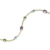 BERING Damenarmband Edelstahl goldfarben mit bunten Steinen 18 cm 653-27-180