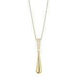 BERING Halskette Edelstahl goldfarben mit Tropfenanhänger 50 cm 454-27-500