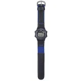 Casio Collection Digitaluhr Resin Textil Lederband schwarz blau W-220HF-2AVEF
