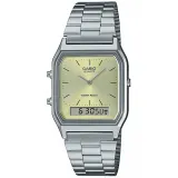 Casio Edgy Collection Armbanduhr analog digital silberfarben hellgrün AQ-230A-9AMQYES
