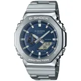 Casio G-Shock Armbanduhr G-Steel silberfarben mit dunkelblauen Zifferblatt GM-2110D-2BER