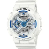 Casio G-Shock Armbanduhr weiss blau mit Resinband GA-110HDS-7AER