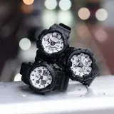 Casio G-Shock Classic Resinband schwarz Zifferblatt weiß analog digital GA-110WD-AER