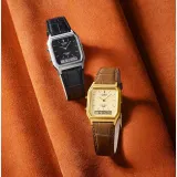 Casio Vintage Edgy Collection Armbanduhr ana digi eckig schwarz AQ-230EL-1AEF