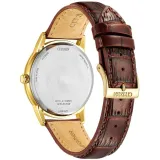 Citizen Eco Drive Herrenuhr Solar goldfarben mit braunem Lederband AW1782-11A