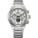 Citizen Eco Drive Zenshin Senkei Chronograph Titan Zifferblatt weiß CA4690-51A