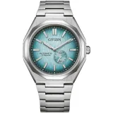 Citizen Herrenuhr Zenshin 60 Automatik Titan Zifferblatt hellblau NK5020-58L